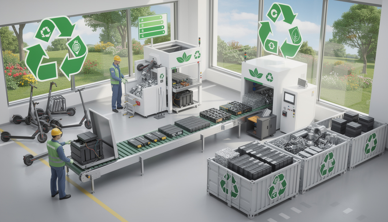 Comment recycler une batterie de scooter électrique en fin de vie 2 découvrez comment recycler efficacement une batterie de scooter électrique en fin de vie pour protéger l'environnement et valoriser les matériaux récupérés.